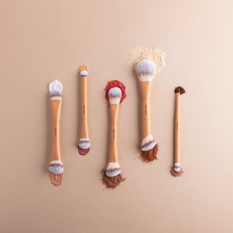 Addoony Luxe Collection Brush Set  أدوني: مجموعة الفرش الفاخرة المزدوجة ( ٥ قطع)