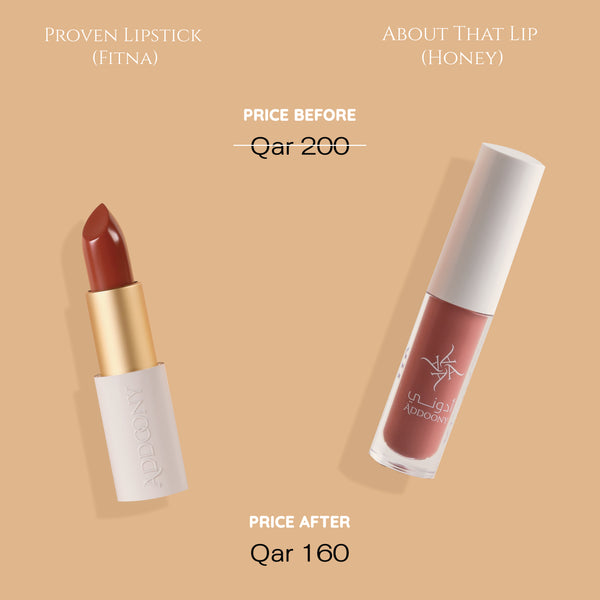 Addoony Better Together - Proven Lipstick (Fitna) + About That Lip (Honey)