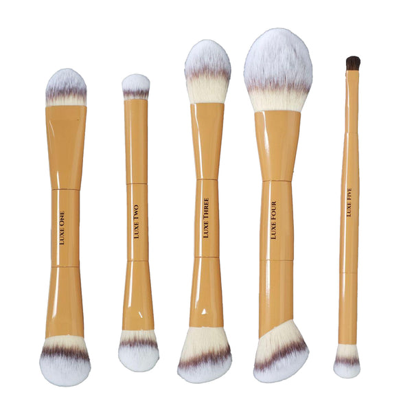 Addoony Luxe Collection Brush Set  أدوني: مجموعة الفرش الفاخرة المزدوجة ( ٥ قطع)