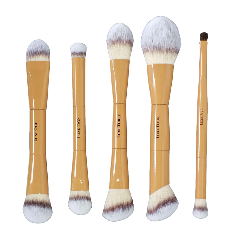 Addoony Luxe Collection Brush Set  أدوني: مجموعة الفرش الفاخرة المزدوجة ( ٥ قطع)